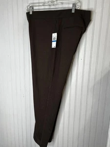 Pantalones Michael Kors Mujer XL Marrón Básicos Chocolate Pull On Elástico Vestido Trabajo - Imagen 1 de 10
