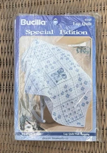 BUCILLA Vintage 1992 "Rhapsody In Blue" Lap Quilt/Wall Hanging Kit #63347 SEALED - Picture 1 of 2