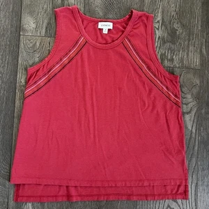 EVEREVE Tanktop Persimmon rot ärmellos bestickt Borte Größe M - Bild 1 von 7