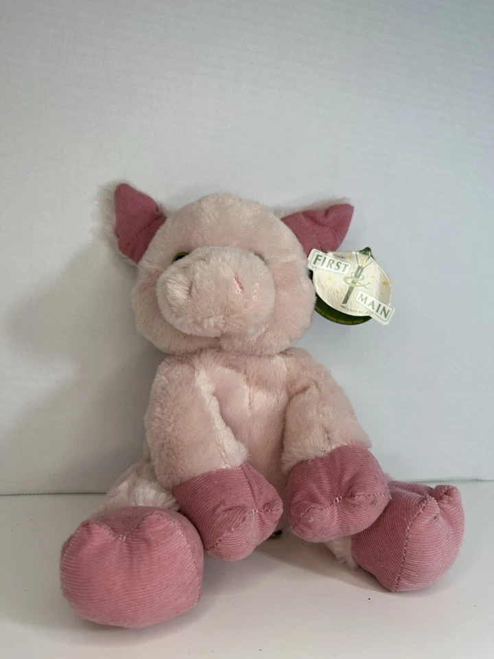 Juguete de peluche First & Main Floppy Friends cerdo rosa 7813 ¡con etiquetas! Foto 1 de 4