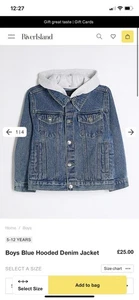 River Island Mini boys denim jacket size 5-6 years - Picture 1 of 3