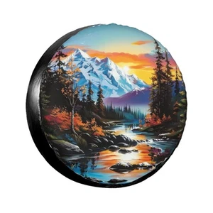Mountain Landscape Spare Tire Cover for Rv Trailer Camper- Cute Wheel Protect... - Picture 1 of 7