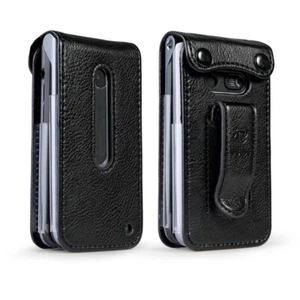 Leather Case with Belt Clip for LG Classic Flip Phone (L125DL) Black  - Picture 1 of 6