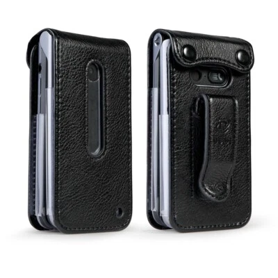 Leather Case with Belt Clip for LG Classic Flip Phone (L125DL) Black  - Image 1 of 4