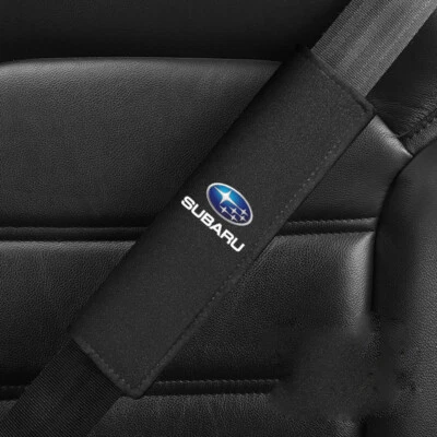 2PC Suede Leather Car Seat Belt Covers For Subaru Shoulder Pad Cushion Protector - Image 1 of 3