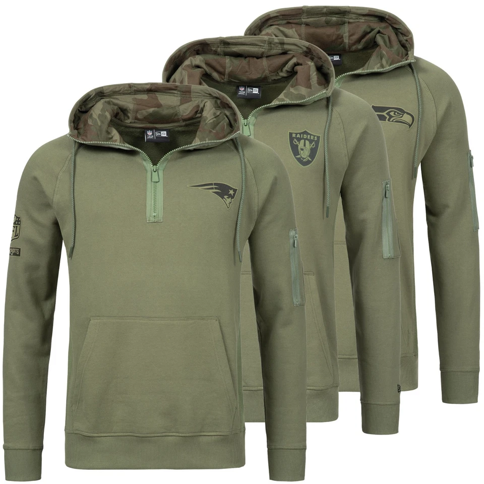 Sudadera con capucha New Era NFL Fútbol Americano Seahawks Patriots Raiders - Imagen 1 de 1