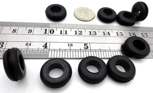 Rubber Grommet, Fits 1/2" Round Hole, 1/16" Thick Panel, Has 5/16" ID - Picture 1 of 12