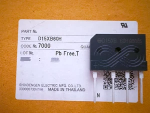 D15XB60H-7000 Shindengen Single Phase Bridge Diode 600V 15A 5S - Picture 1 of 4