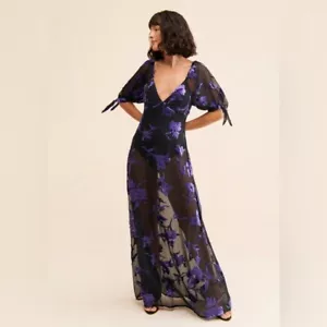 Dahlia Maxi Dress Free People medium purple velvet - Picture 1 of 15