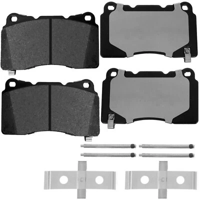 Front Ceramic Brake Pads w/Hardware for Cadillac STS XTS ATS 2013 2014 2015-2019 - Image 1 of 4