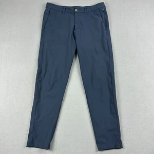 Lululemon Commission Pants Mens 32x28 Blue Warpstreme Preppy Golf Slim Fit - Picture 1 of 11