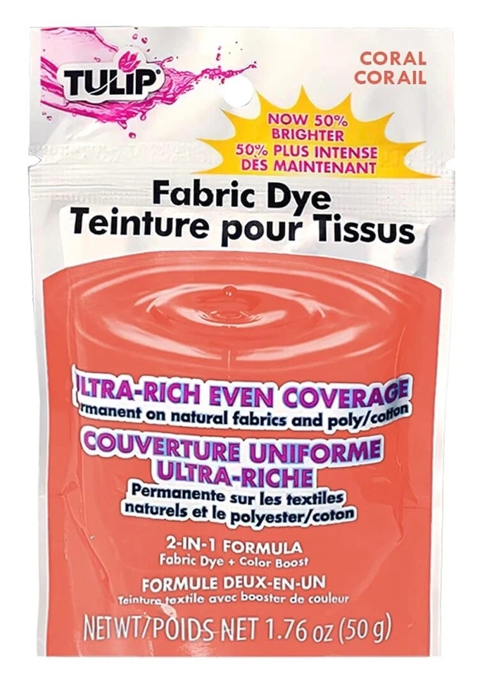 Tulip Permanent Fabric Dye Powder, Coral, 1.76 Oz. - Image 1 of 1