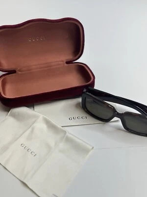 Unisex Gucci Rectangle Sunglasses gg1403s Havana Brown *Read*. - Image 1 of 4