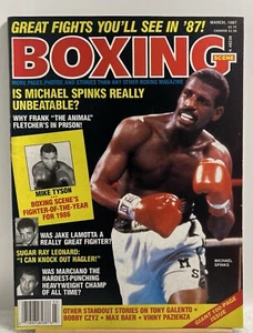 BOXING SCENE MARCH 1987 MICHAEL SPINKS REALLY UNBEATABLE? GIANT 100-PAGE ISSUE - Picture 1 of 21