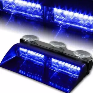 Car 16-Led 18 Flashing Mode Emergency Vehicle Dash Warning Strobe Flash Light Bl - Picture 1 of 12