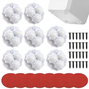 8 Pack Self Adhesive Caster Wheels Appliance Ball Slider for Kitchen Applianc... - Picture 1 of 9