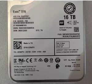 0CNXPV per disco rigido Dell 16 TB 7,2 K RPM 512e SAS 3,5" 12 Gb/s ST16000NM010G HDD - Foto 1 di 3