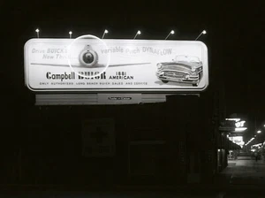 Cartellone pubblicitario Buick 1955 di notte 8 x 10 fotografia - Foto 1 di 1