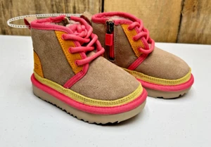 NEW Ugg Neumel II Shearling Li Chukka Toddler Boot Beachwood/Papaya Or US 6C/T - Picture 1 of 6
