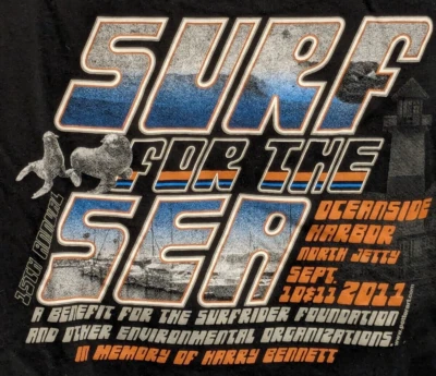Surf For The Sea Oceanside Harbor Benefits Surf Riders Foundation T-Shirt 2011 - Image 1 of 4
