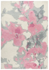 Rizzy Rugs Pink Leaves Patches Petals Contemporary Area Rug Abstract CNP108 - Picture 1 of 8