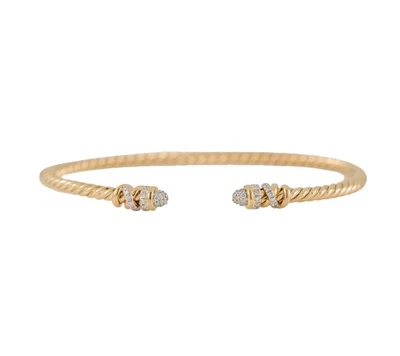 David Yurman 0.27ctw Diamond Petite Helena Cablespira Bracelet in 18K Foto 1 de 4