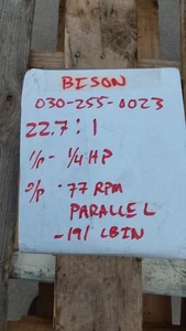 bison gear reduction 030-255-0023 ratio 22.7:1 location I-3 - Picture 1 of 4