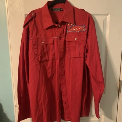 Coogi long  Sleeve Cotton Button Front Shirt Size XXL - Image 1 of 4