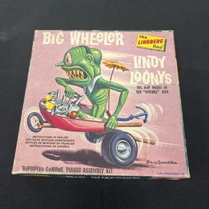 1964 Lindberg Big Wheeler Complete Model Kit Open Box - Picture 1 of 9