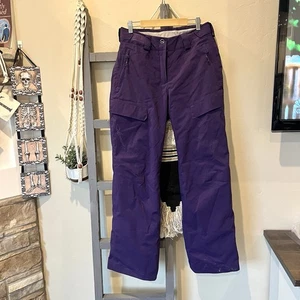 Pantalones de nieve forrados Salomon Clima Pro para mujer talla mediana púrpura - Imagen 1 de 4