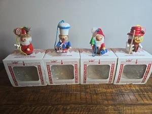 Steinbach Weihnachtsschmuck Weihnachtsmann Schneemann Bäcker 4er Set - Bild 1 von 7