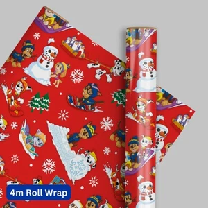 Paw Patrol Christmas Wrapping Paper 4m Roll - Picture 1 of 4