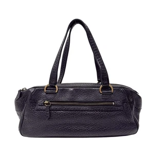 PRADA Black Grain Calfskin Leather Shoulder Bag - Picture 1 of 15