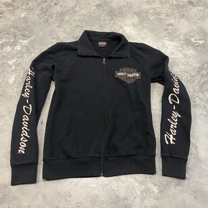 Harley Davidson Women's Full Back Zip Up Jacket Milwaukee Wisconsin Size Small - Picture 1 of 7