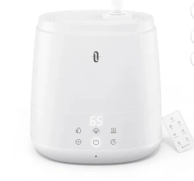 TaoTronics 6L 2-in-1 Warm/Cool Ultrasonic Humidifier w/ Aroma Diffuser White NEW - Image 1 of 4