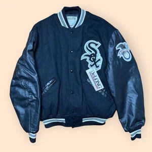Vintage Chicago White Sox 1990s Letterman Jacket Men’s Size 46 Delong New Tags - Picture 1 of 7