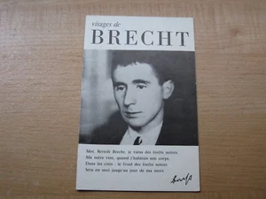 Visages de Brecht French Vintage Pamphlet Theatre - Picture 1 of 2