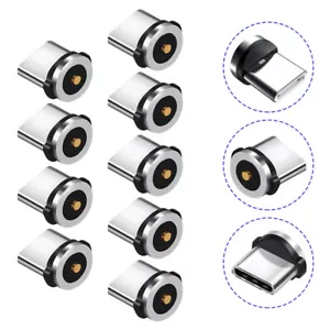 9Pcs Tip Head for Type Magnetic Charging Charger Cable Connector Cell Phone - Picture 1 of 12