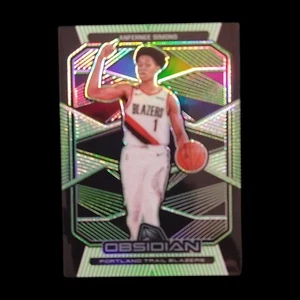 2019-20 Panini Obsidian Anfernee Simons Green Rookie /25 Prizm - Picture 1 of 2