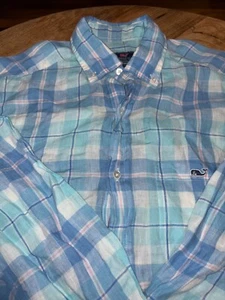 Vineyard Vines Linen Tucker Shirt Men's XS Colorful Long Sleeve Classic Fit - Picture 1 of 6