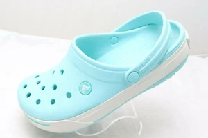 Zoccoli CROCS Crocband II donna taglia 7 blu ghiaccio bianco colore raro Crocs 11989 - Foto 1 di 11