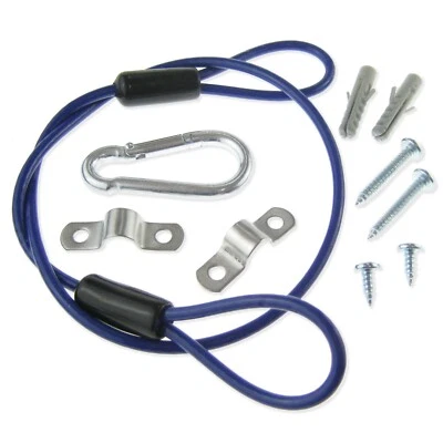 CATERING PARTS UK DORMONT GAS HOSE RESTRAINING KIT FOR 36 INCH GAS HOSE RESTRAINT CHAIN & FIXINGS