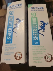 Blue Lizard Sheer Lotion Body & Face Bundle - New In Box - 3/24 Experation Date - Picture 1 of 4