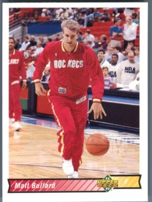 1992-93 Upper Deck Houston Rockets Matt Bullard #99a - Image 1 of 2