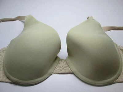 Donna Karan Bra Size 34C Beige Underwired Lined T-Shirt Adjustable Straps Lace - Image 1 of 4
