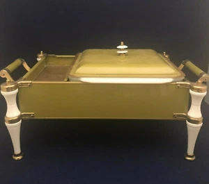 Fire King Buffet Server Warmer Chaffing Dish Green Made in USA Anchor Hocking - Picture 1 of 12