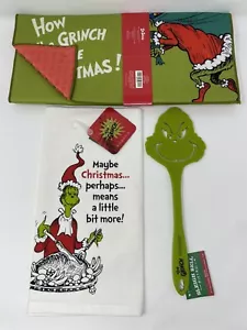 DR. SEUSS How The GRINCH STOLE CHRISTMAS Kitchen Dish Drying Mat Spatula Towel - Picture 1 of 12