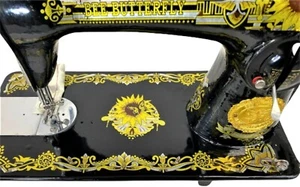 Yamata Bee Butterfly Flat Bed Mechanical Sewing Machine (FY2-1 W/Hand Crank) - Picture 1 of 6
