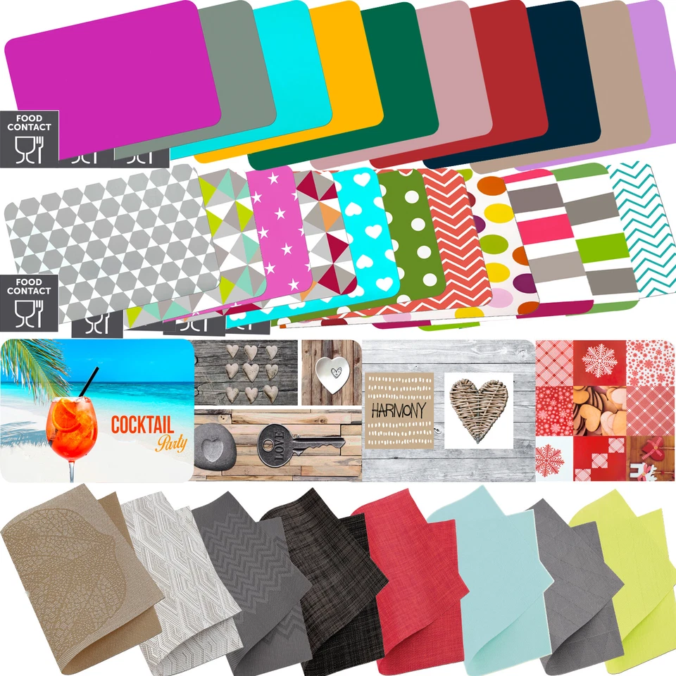 4x Venilia Tischset Platzset Tischsets Platzdeckchen Tischmatte abwaschbar  - Bild 1 von 1