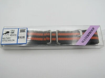 CORREA RELOJ DE BUCEO HADLEY ROMA ESTILO MILITAR MS NYLON NARANJA 18R MS4230 wb9 Foto 1 de 3